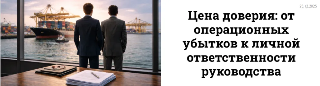 Цена доверия: от операционных убытков к личной ответственности руководства, 25.12.2025